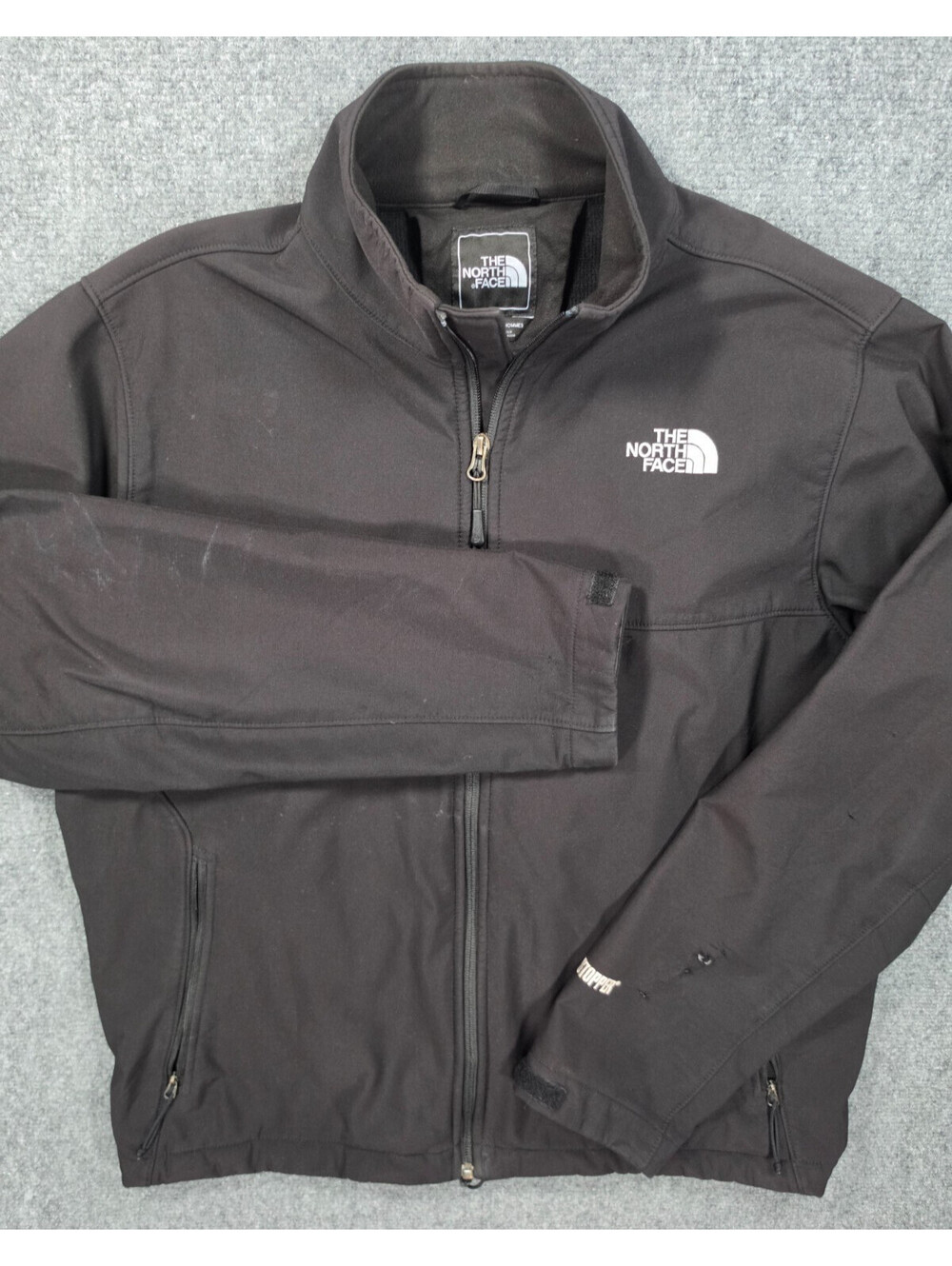 The North Face Windstopper Jacket Mens L Black Full Zip Fleece Lined Outdoor